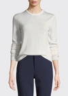 Polo Ralph Lauren Crewneck Long-sleeve Cashmere Sweater In Lux Cream