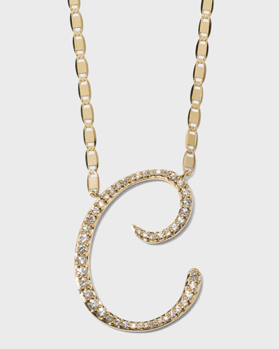 Lana 14k Malibu Diamond Initial Necklace In C