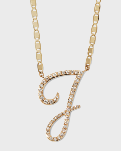 Lana 14k Malibu Diamond Initial Necklace In J