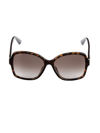 Gucci Square Monochromatic Sunglasses In Avana