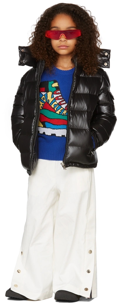Moncler Kids' Boy's New Maya Quilted Detachable Hooded Jacket In Navy
