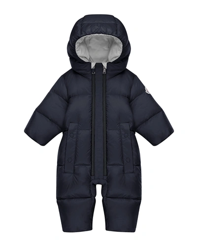Moncler Babies' Quilted Puffer Fun Snowsuit In Blue