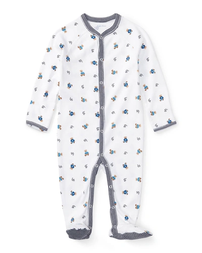Polo Ralph Lauren Kids' Teddy Bear Printed Coverall In Blue