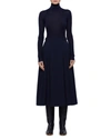 Gabriela Hearst Borris Paneled Cable-knit Cashmere Midi Dress In Navy