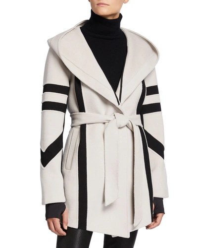 Blanc Noir Handmade Mid-length Wool Traveler Jacket In White