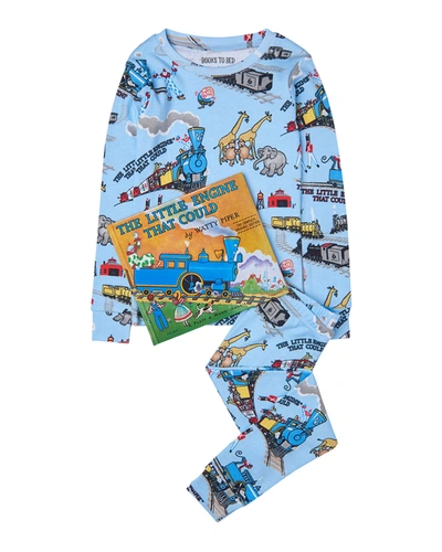 Books To Bed Kid's The Little Engine That Could Pyjama Gift Set In Blue