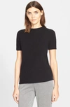 Theory 'tolleree' Short Sleeve Cashmere Pullover In Black