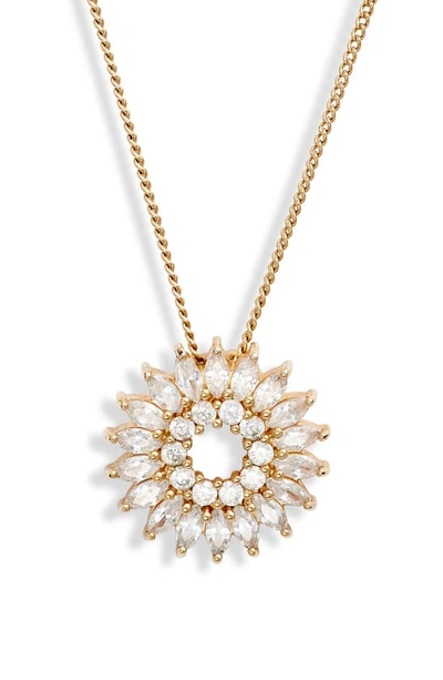 Mignonne Gavigan Crystal Madeline Burst Necklace In Gold
