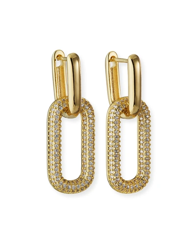 Fallon Firenze Dangle Hoop Earrings In Gold/clear
