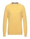 Brunello Cucinelli Men's Cashmere English Rib-knit Sweater In Yellow
