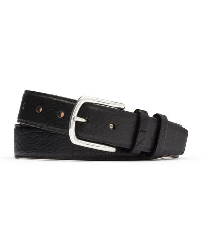 W. Kleinberg Men's Tucson Bison Belt W/ Nickel Buckle In Black