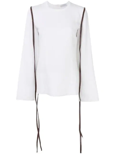Jw Anderson Reverse Seam Blouse In White