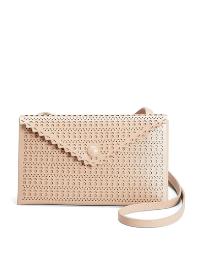 Alaïa Louise 24 Micro Vienne Cutout Clutch Bag In Sable