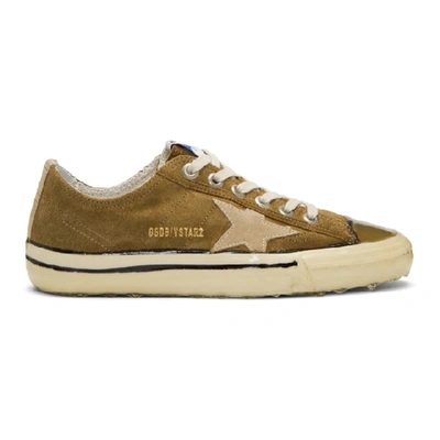 Golden Goose 'v-star 2' Coated Outsole Calfskin Suede Sneakers