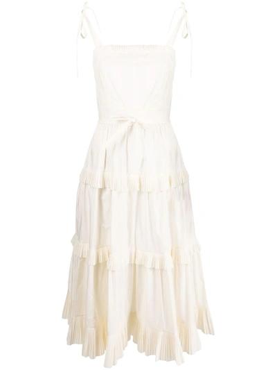 Ulla Johnson Lune Sleeveless Tiered Dress In Thistle