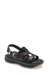 See By Chloé Ysee Crisscross Flatform Sporty Sandals In Black