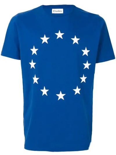 Etudes Studio Page Europa Blue Cotton T-shirt