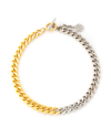Ben-amun 24k Gold Electroplate And Silver Link Necklace In Yellow/silver