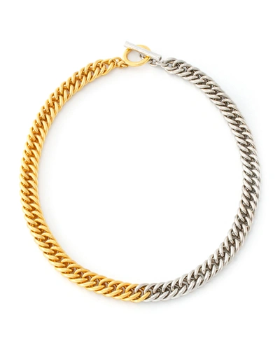 Ben-amun Vintage-inspired Two-tone Necklace In Yellow/silver