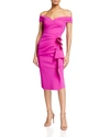 Chiara Boni La Petite Robe Radoslava Side-draped Off-the-shoulder Dress In 63914 Lady Pink