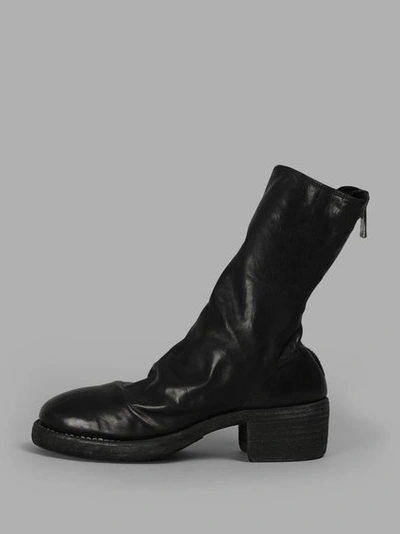 Guidi Pl9 Front Zip Leather Boots In Black