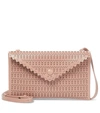 Alaïa Louise 20 Laser-cut Envelop Clutch Bag In Sable