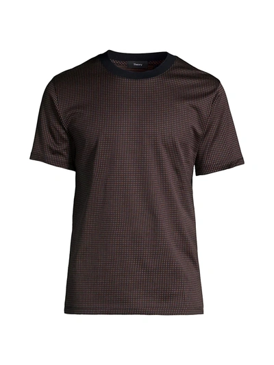 Theory Men's Waistcoatal Jacquard Crewneck T-shirt In Beacon Multi