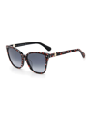 Kate Spade Amiya Acetate Cat-eye Sunglasses In Red/black