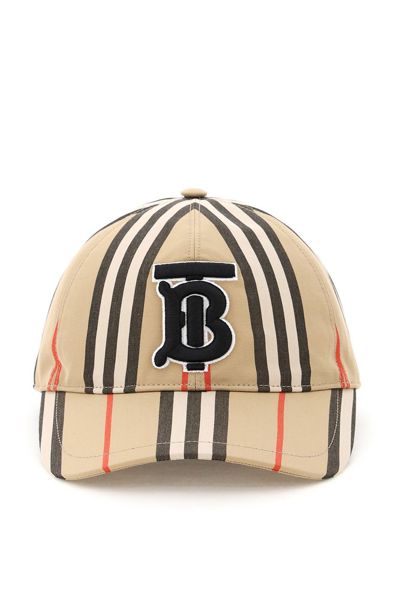 Burberry Embroidered Monogram-motif Cap In Brown