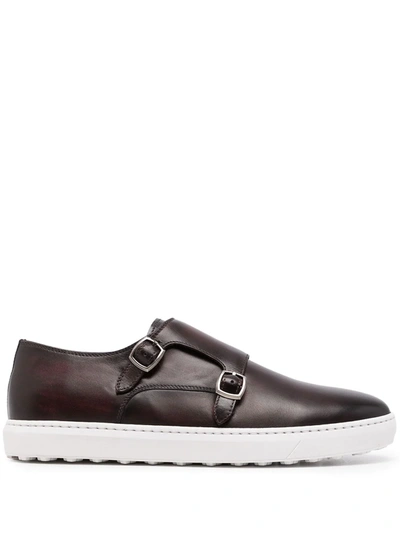 Magnanni Men's Double-monk Slip-on Sneakers In Brown