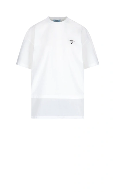 Prada Logo T-shirt In White | ModeSens