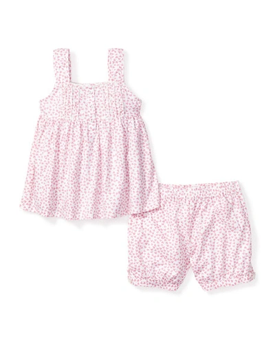 Petite Plume Babies' Kid's Sweetheart Charlotte 2-piece Short Set In Pink