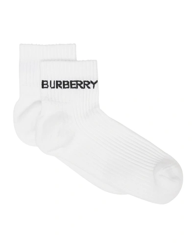 Burberry Ankle Sport Socks In White