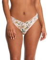 Hanky Panky Royal Blooms Original-rise Lace Thong In Multi