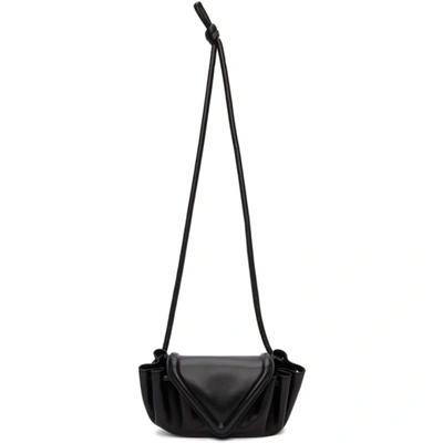 Bottega Veneta Beak Small Leather Shoulder Bag In Black