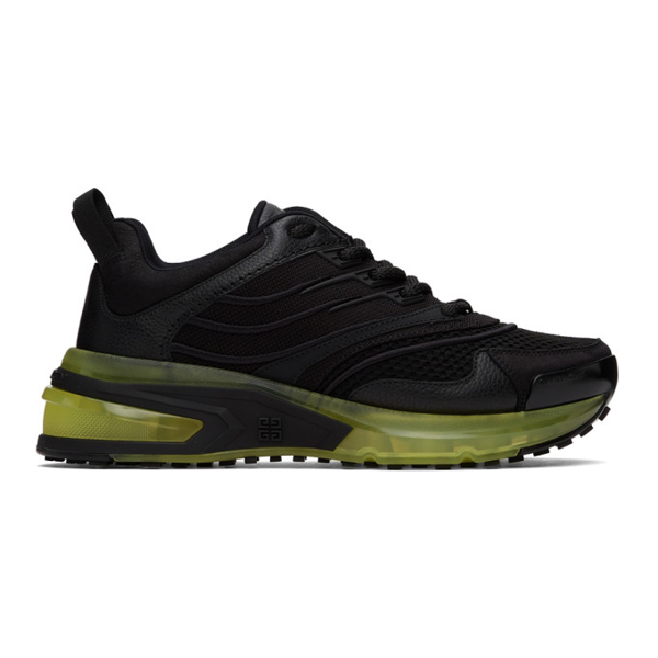Givenchy Giv 1 Mixed Leather Transparent-sole Runner Sneakers In 