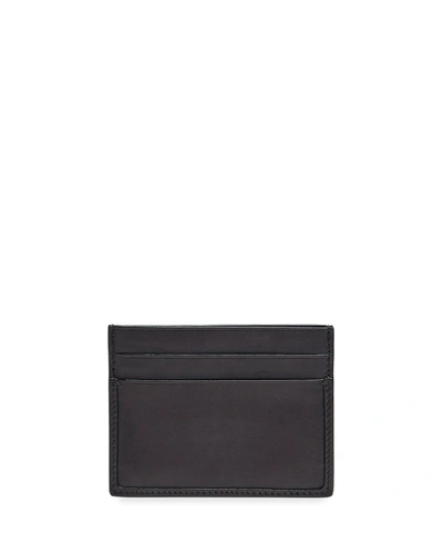 Ermenegildo Zegna Men's Blazer Simple Leather Card Case In Gray