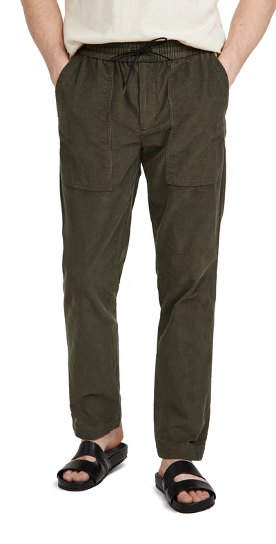 Vince Men's Micro-corduroy Drawstring Pants In Frog