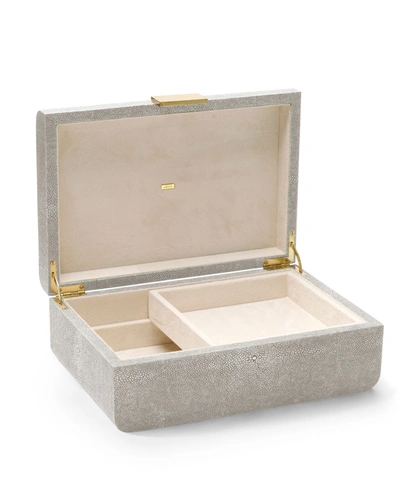 Aerin Modern Large Embossed Faux-shagreen Jewelry Box