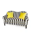 Mackenzie-childs Marquee Chenille Stripe Settee In Multi