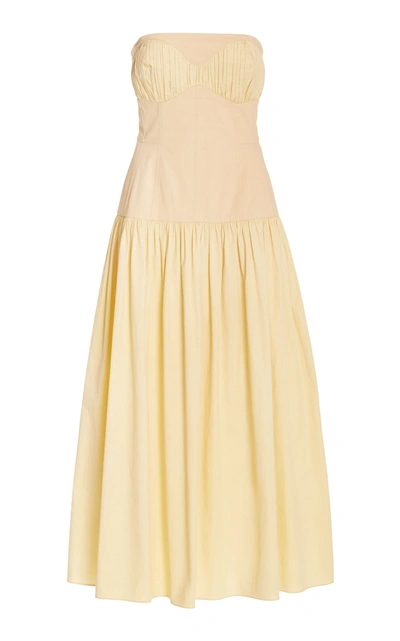 Tove Women's Lauryn Organic Cotton Strapless Maxi Dress In Yellow