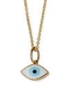 Sydney Evan Medium Enamel Evil Eye Necklace In Yg