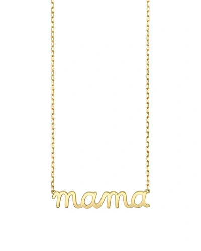 Sydney Evan 14k Gold Mama Script Necklace In Yg