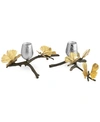Michael Aram Butterfly Ginkgo Set Of 2 Candle Holders In Multi