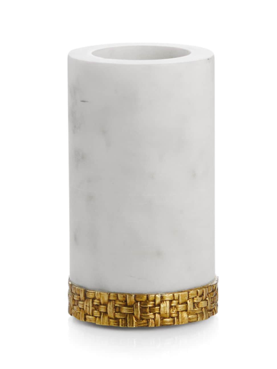 Michael Aram Palm Toothbrush Holder In Gold