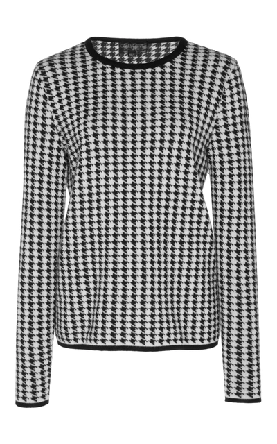 Giambattista Valli Houndstooth Pattern Jumper In Black