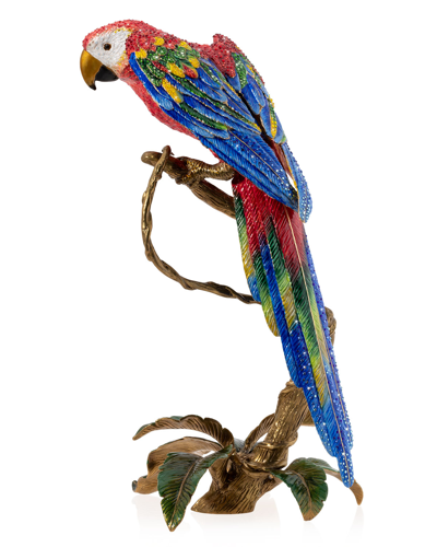 Jay Strongwater Skylar Macaw Figurine In Natural