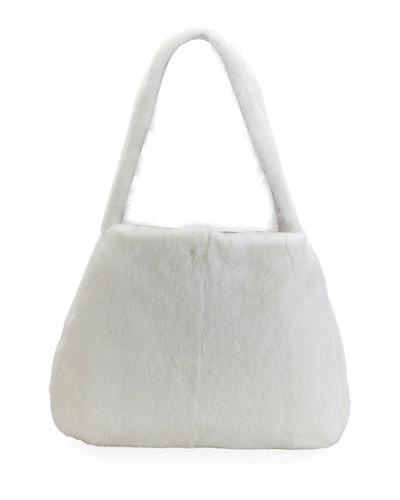 Miu Miu Rabbit Fur Hobo Bag In White