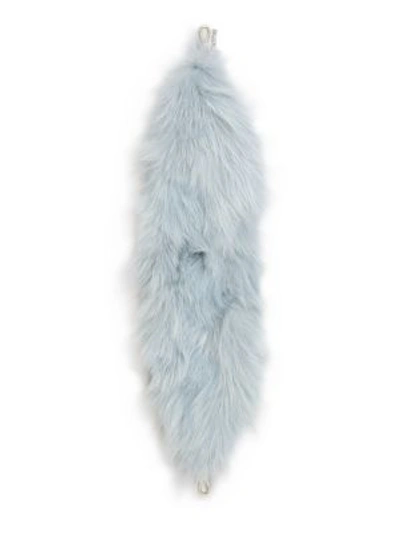 Miu Miu Bicolor Fox Fur Strap For Handbag In Astrale