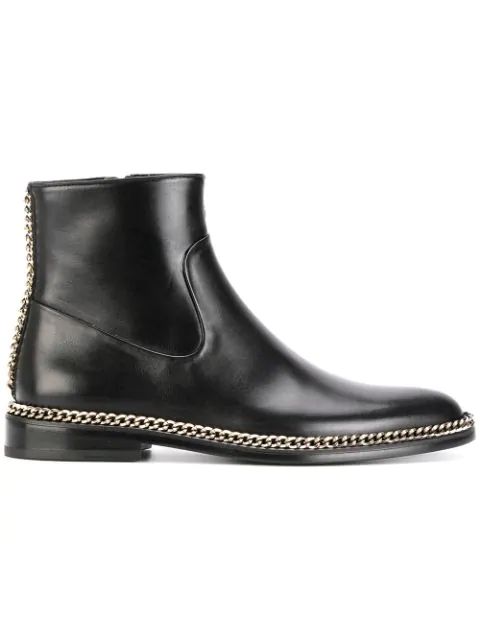 lanvin chain boots